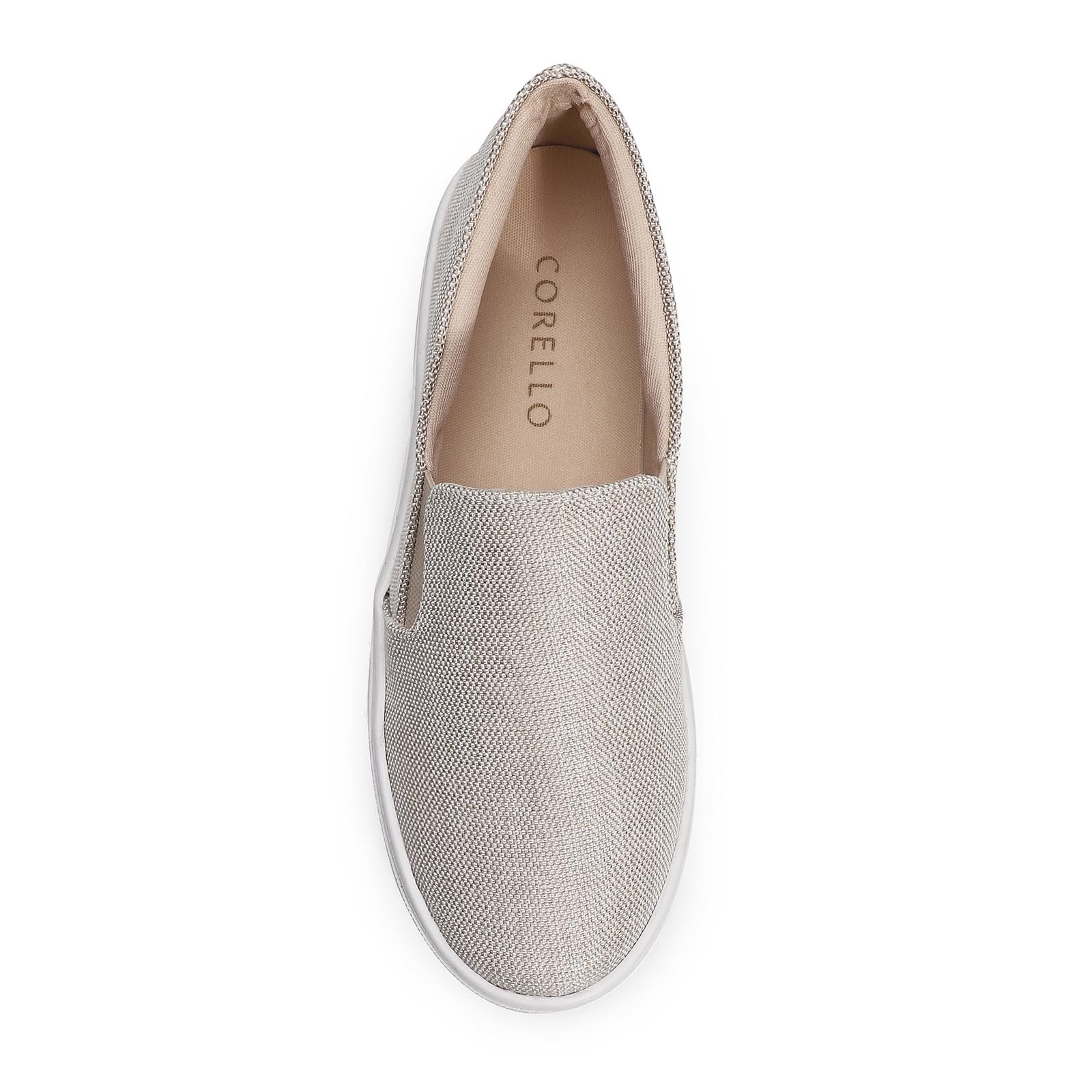 Slip On Tecido Cru/Branco