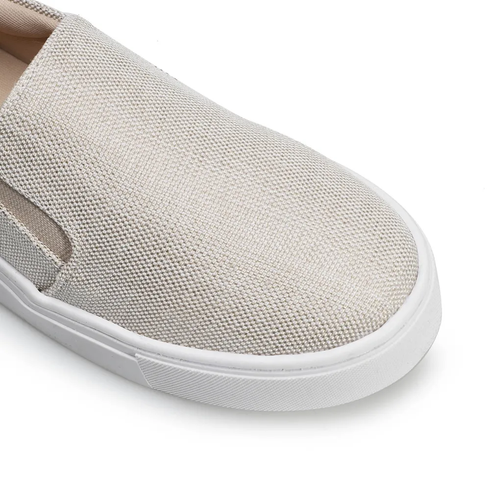 Slip On Tecido Cru/Branco - imagem 6