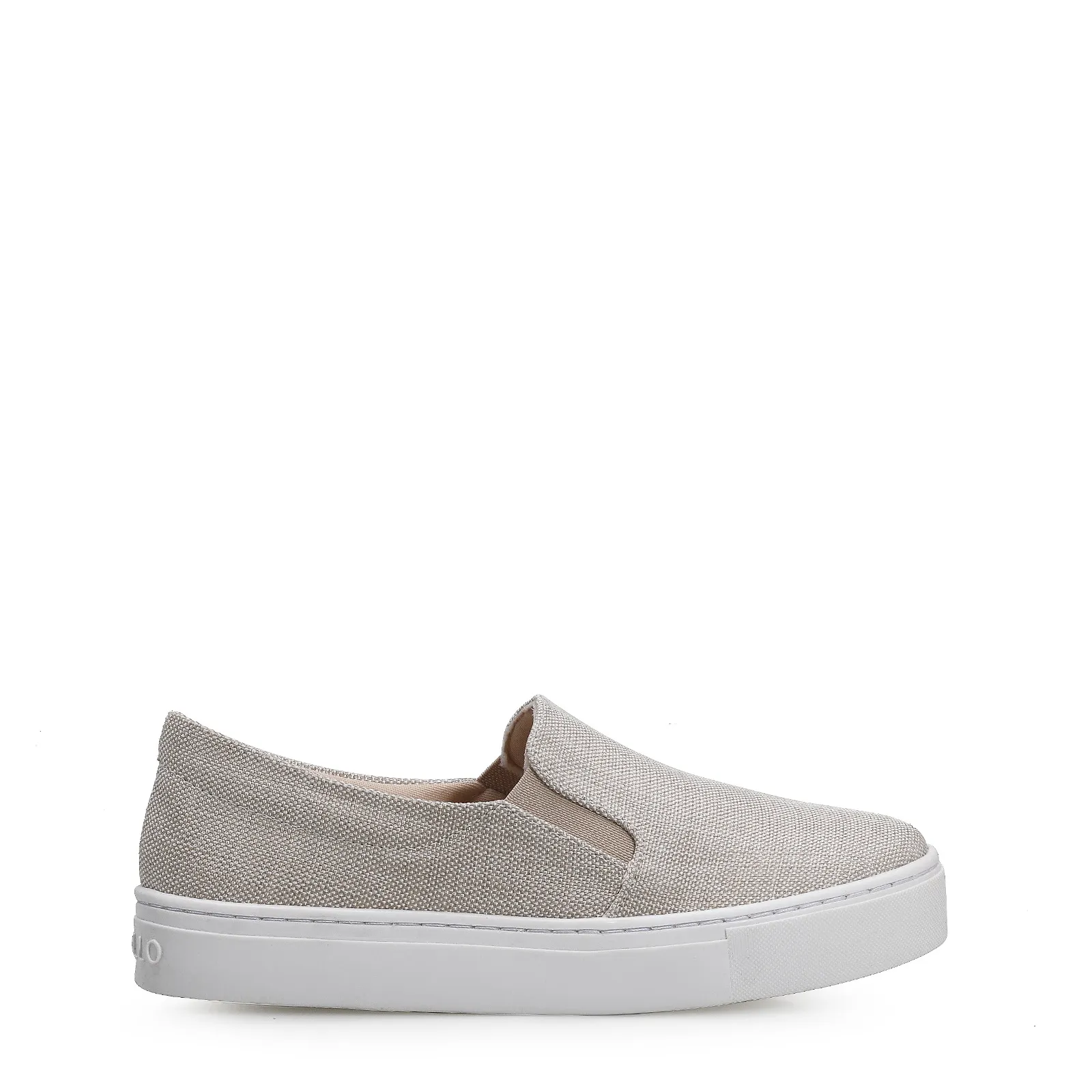 Slip On Tecido Cru/Branco