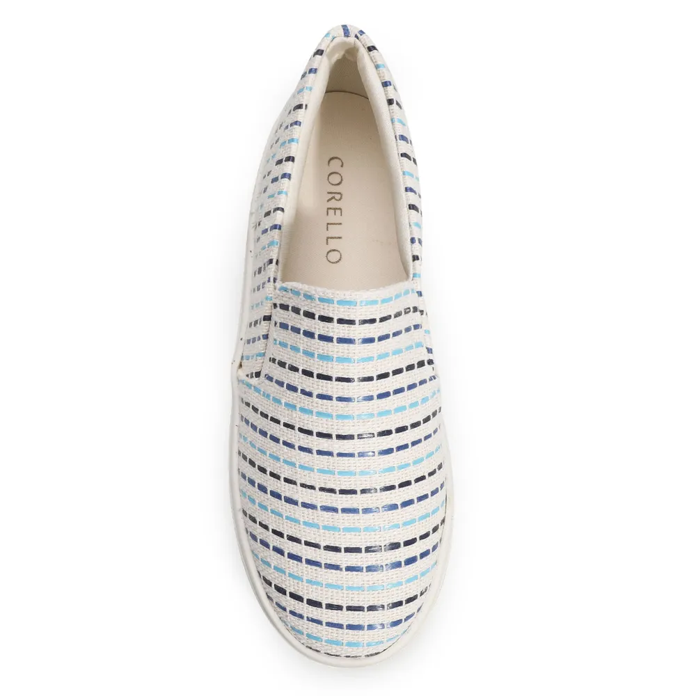 Slip On Tecido/Trama Tricolor Azul - imagem 5