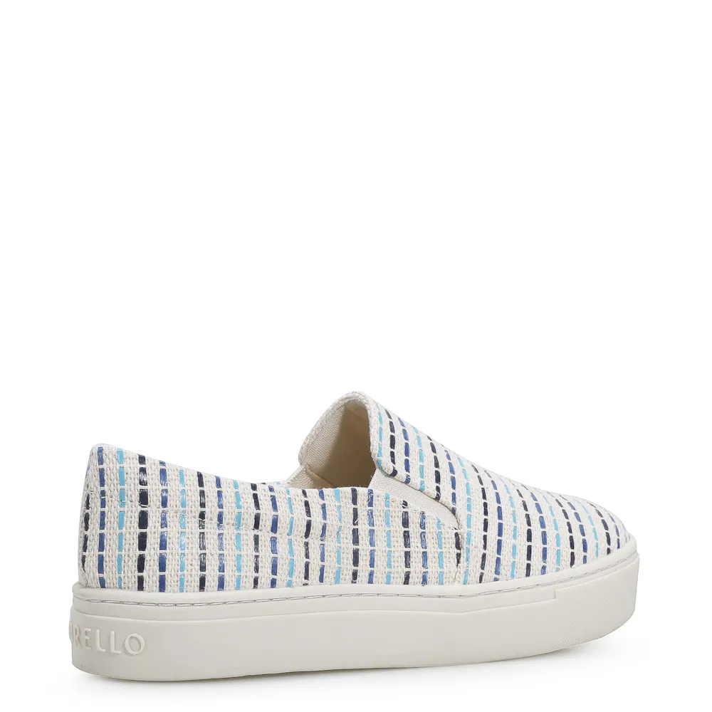 Slip On Tecido/Trama Tricolor Azul - imagem 3