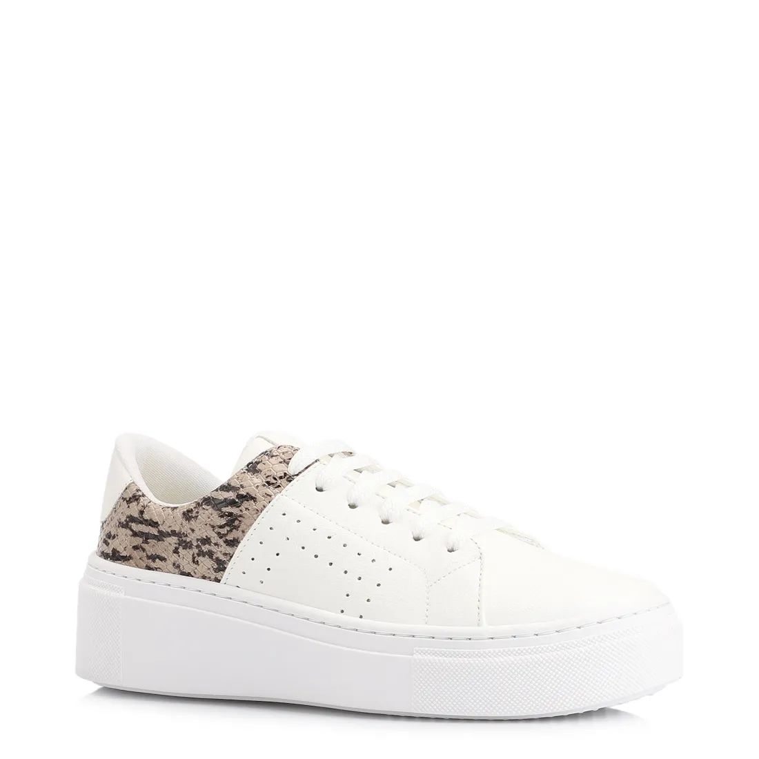 Tênis Alt Branco/Alt Python Bege/Preto