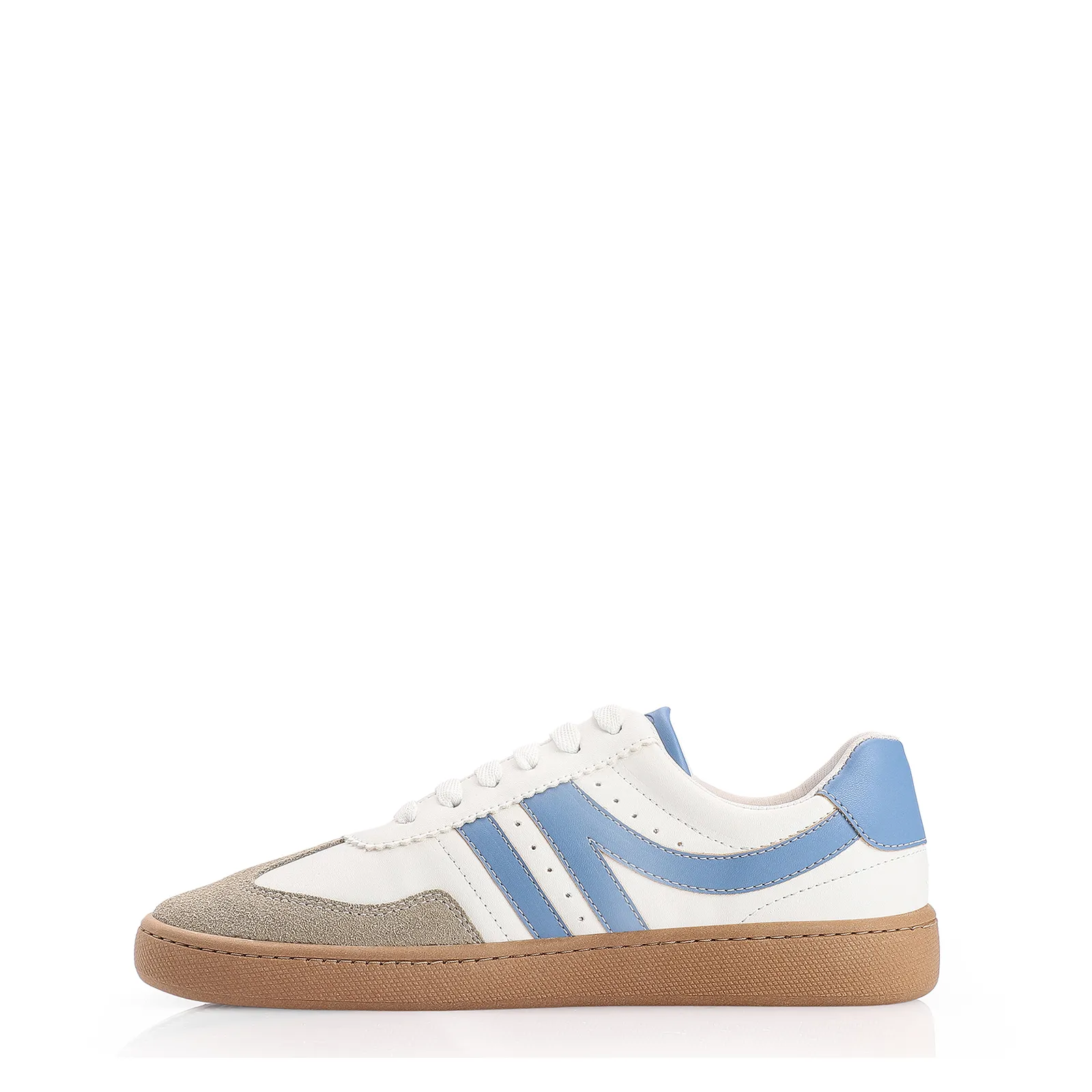 Tênis Alt Branco/Azul/Camurça Cinza