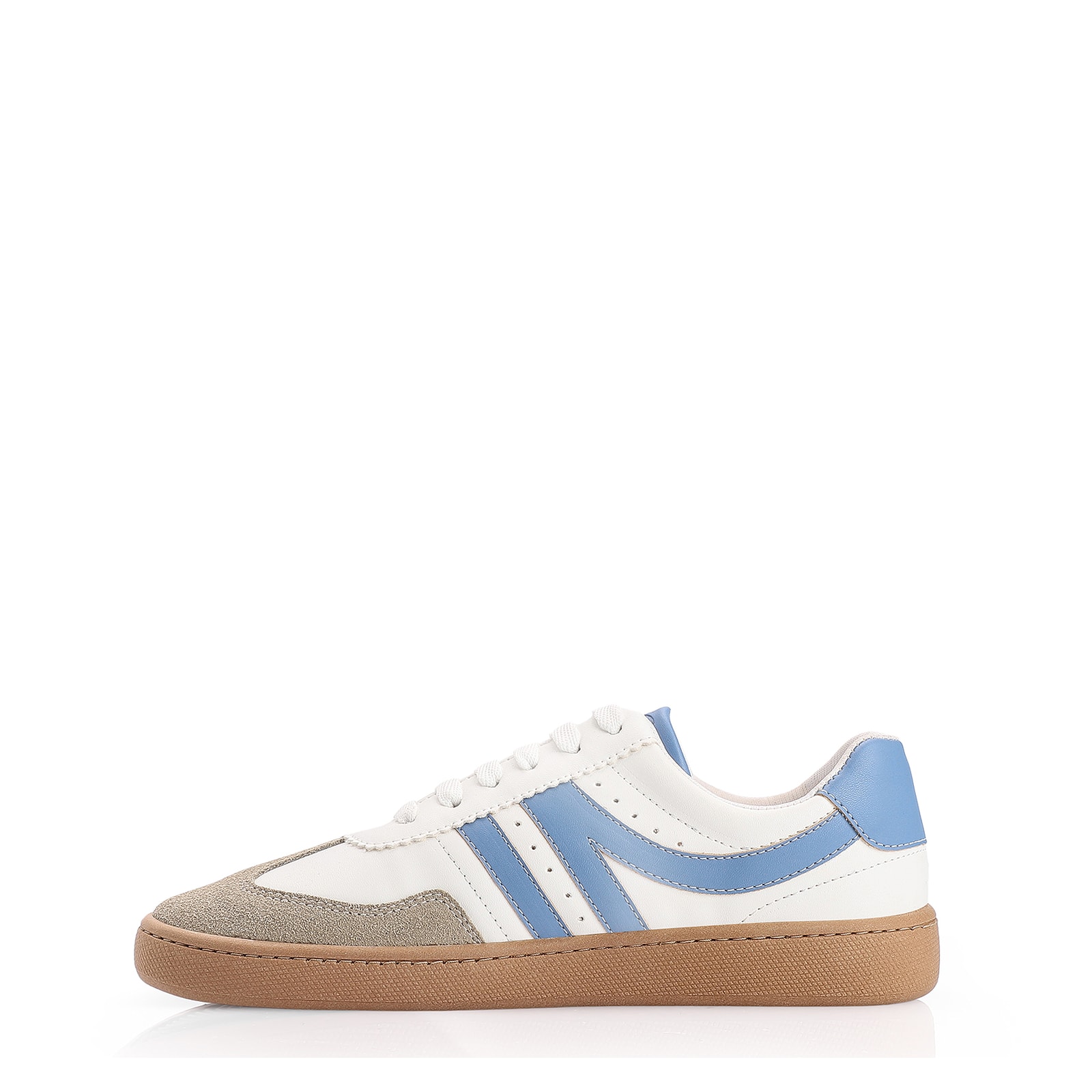 Tênis Alt Branco/Azul/Camurça Cinza