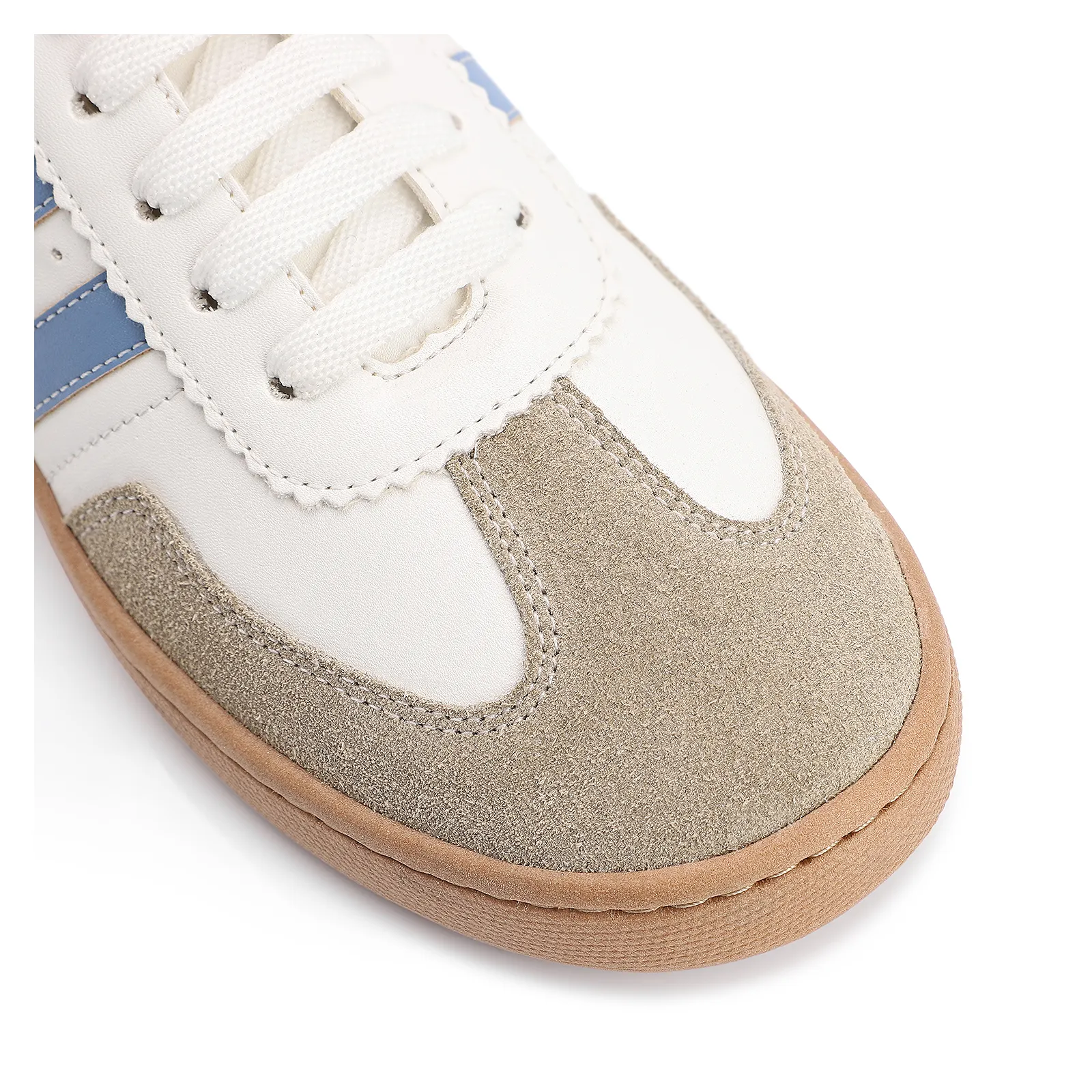 Tênis Alt Branco/Azul/Camurça Cinza