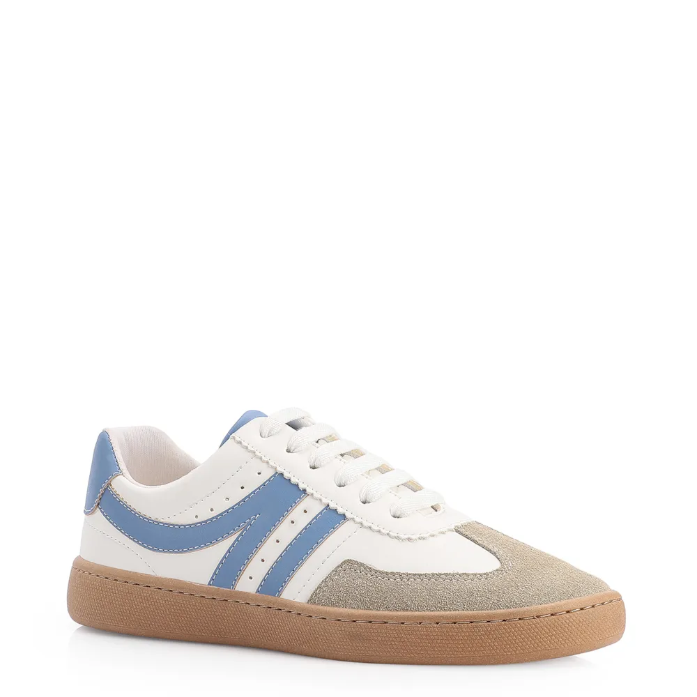 Tênis Alt Branco/Azul/Camurça Cinza