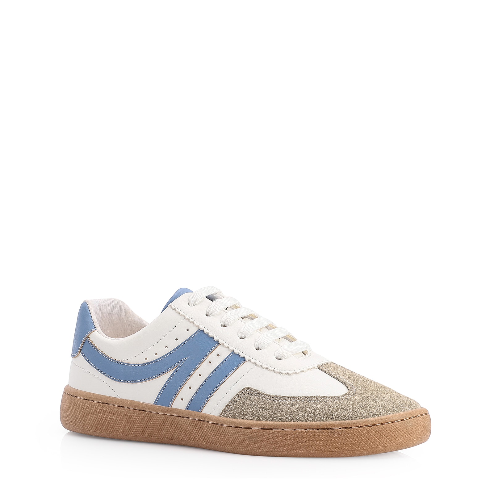 Tênis Alt Branco/Azul/Camurça Cinza