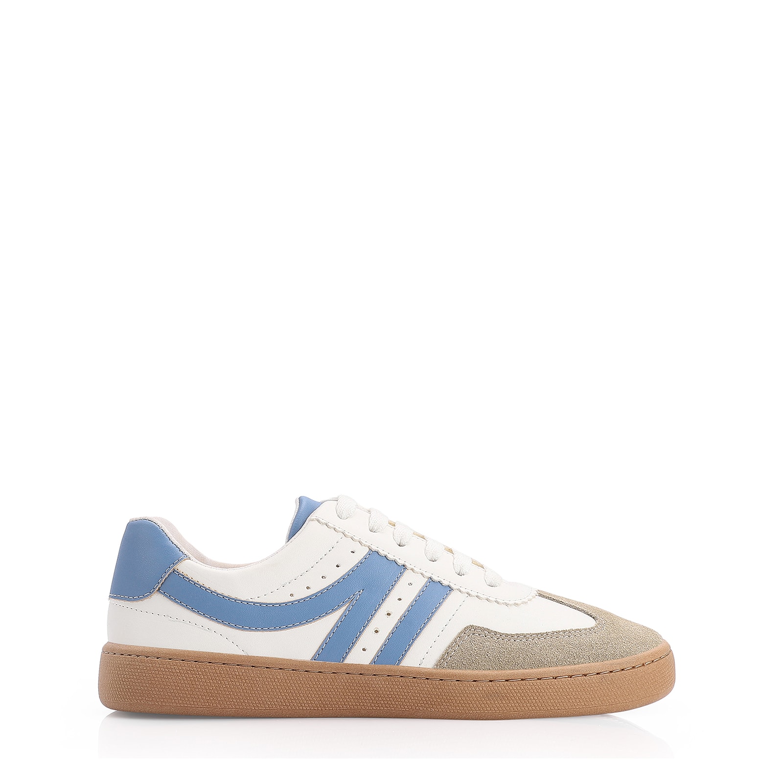 Tênis Alt Branco/Azul/Camurça Cinza