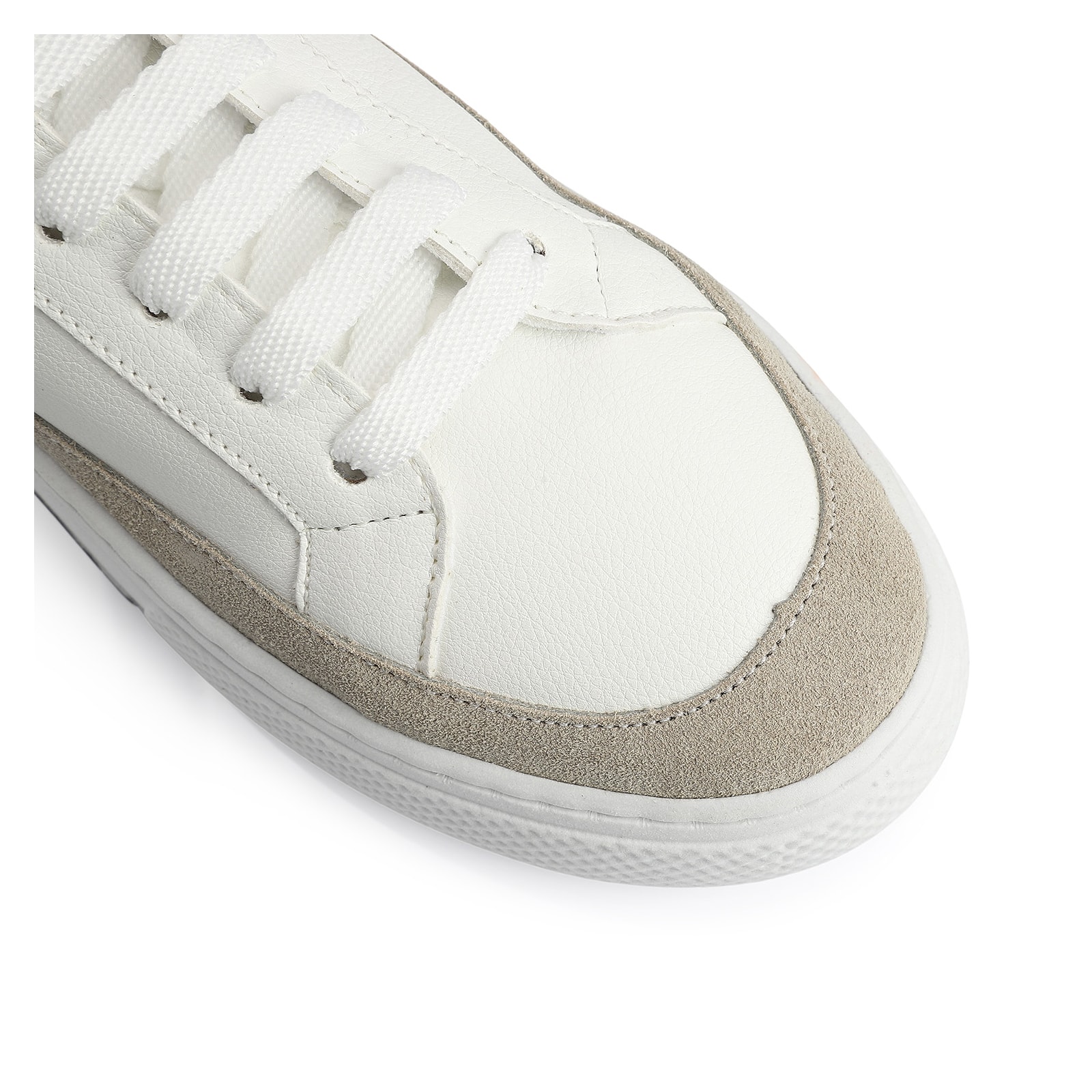 Tênis Alt Branco / Camurça Off White / Couro Pewter