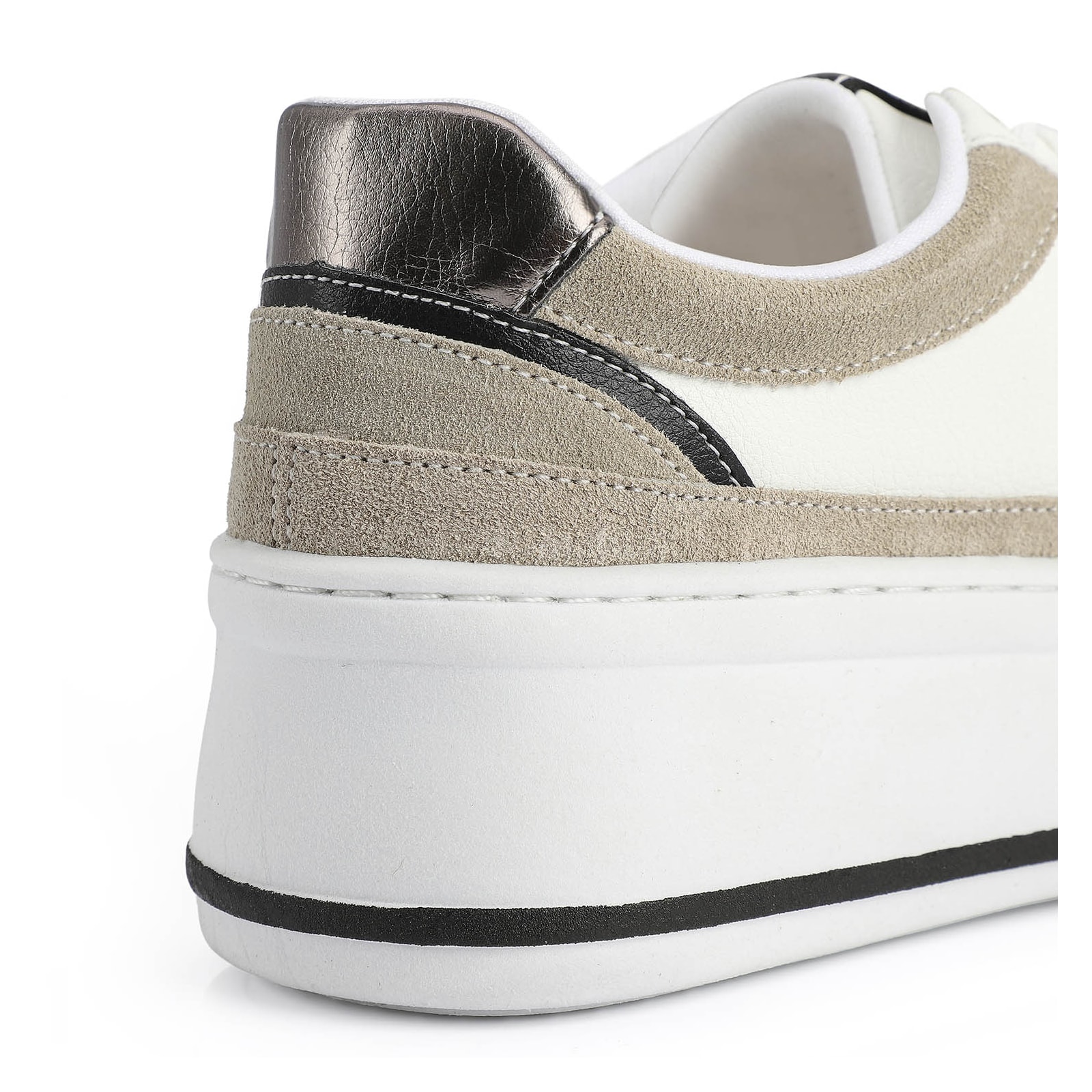 Tênis Alt Branco / Camurça Off White / Couro Pewter
