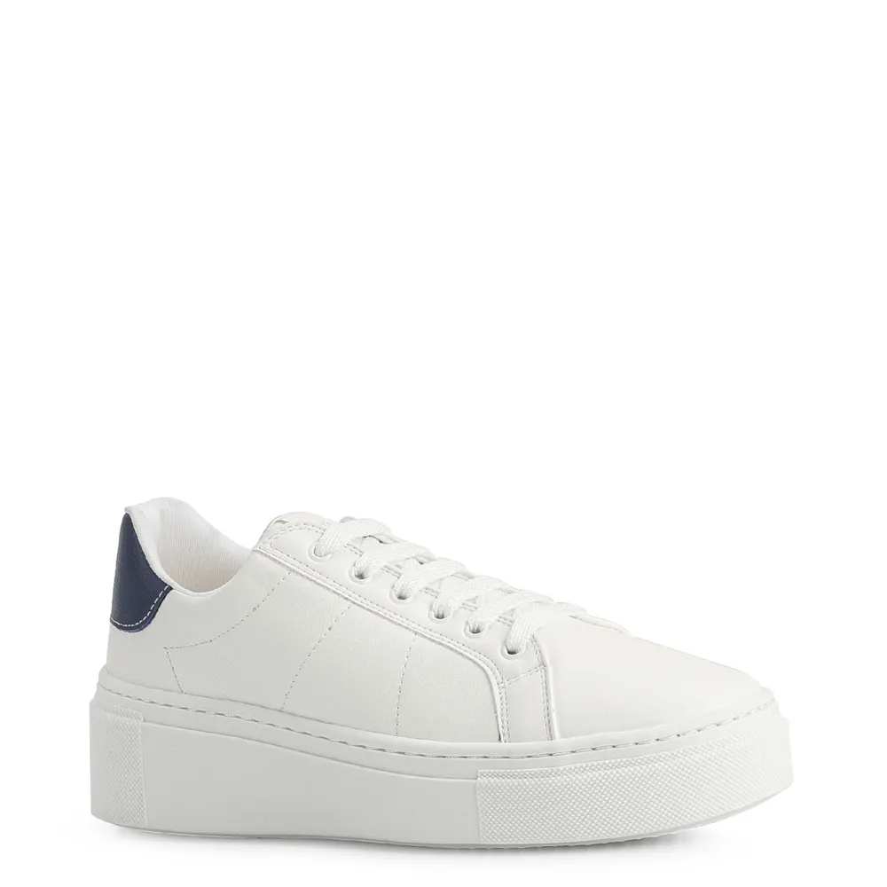 Tênis Alt Branco / Couro Azul