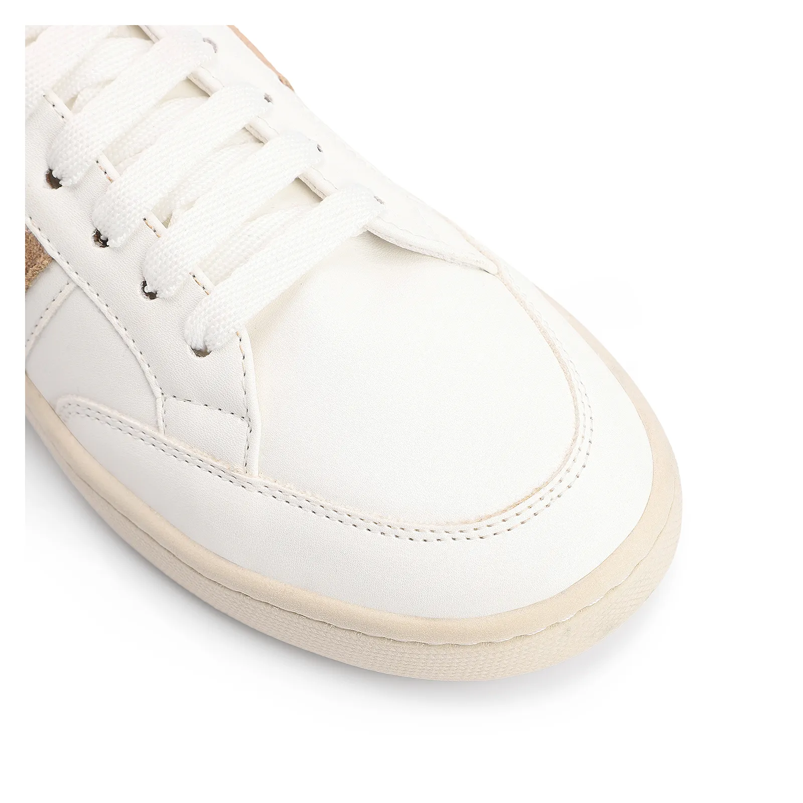 Tênis Alt Branco/Dourado/Camurça Marrom