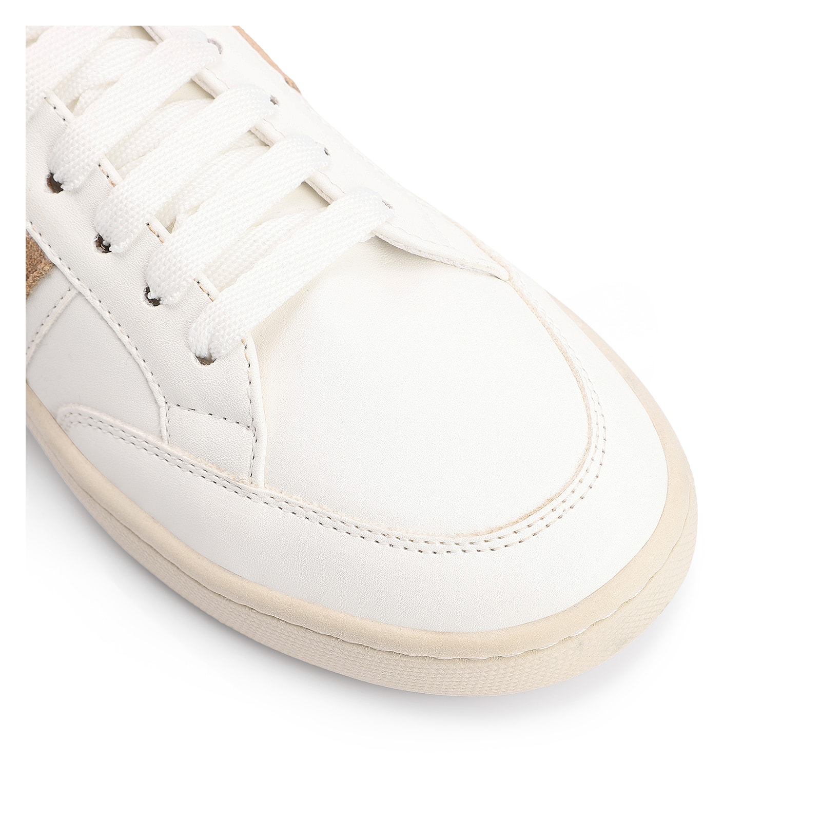 Tênis Alt Branco/Dourado/Camurça Marrom