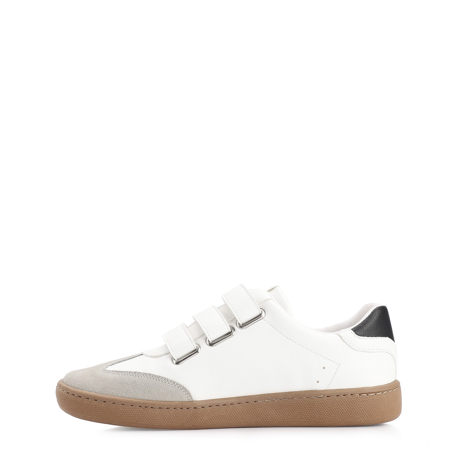 Tênis Alt Branco/Preto/Camurça Cinza