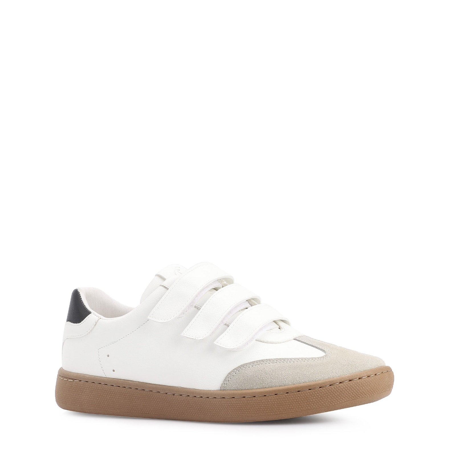 Tênis Alt Branco/Preto/Camurça Cinza