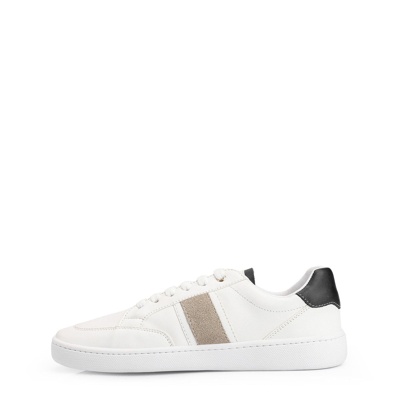 Tênis Alt Branco/Preto/Camurça Cinza