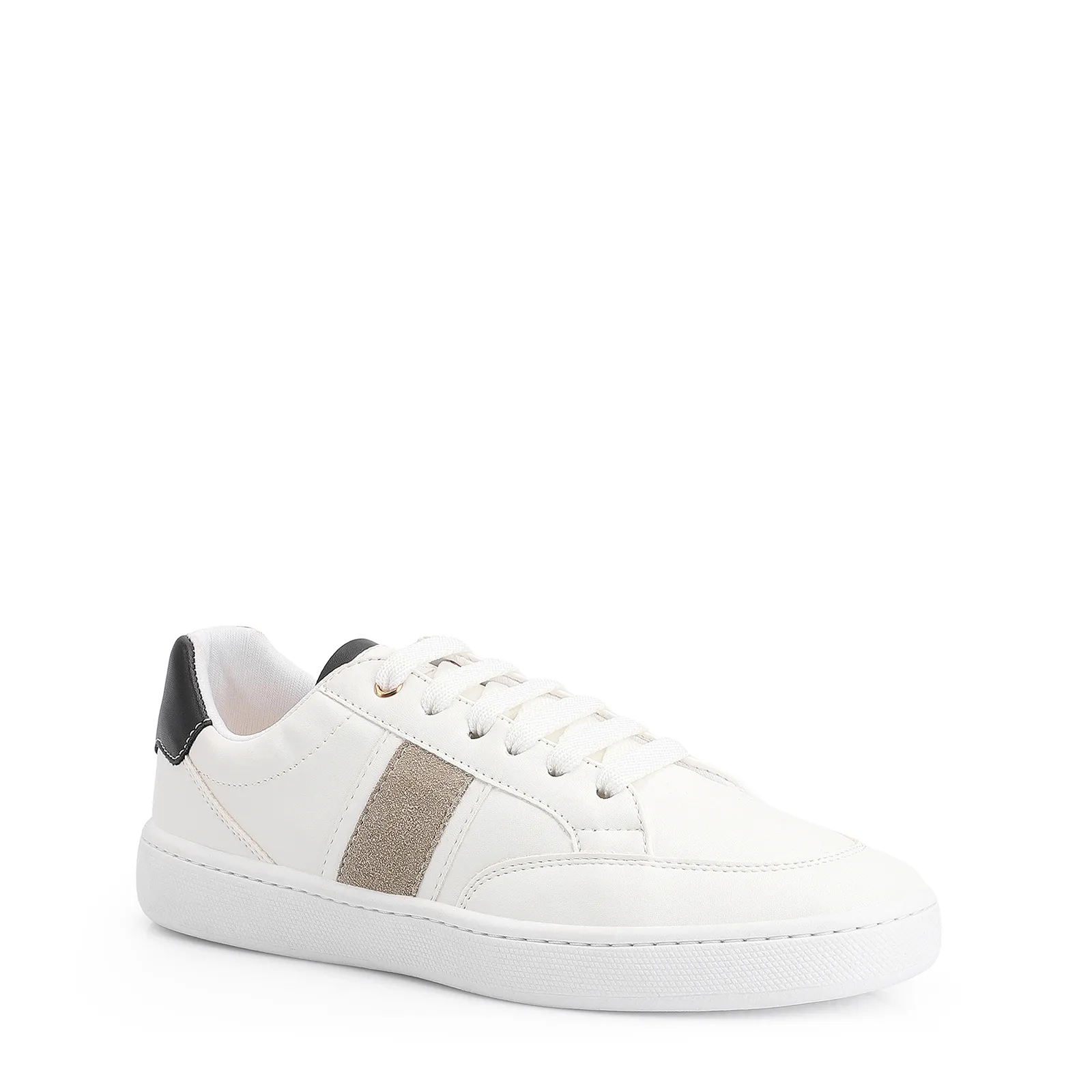 Tênis Alt Branco/Preto/Camurça Cinza
