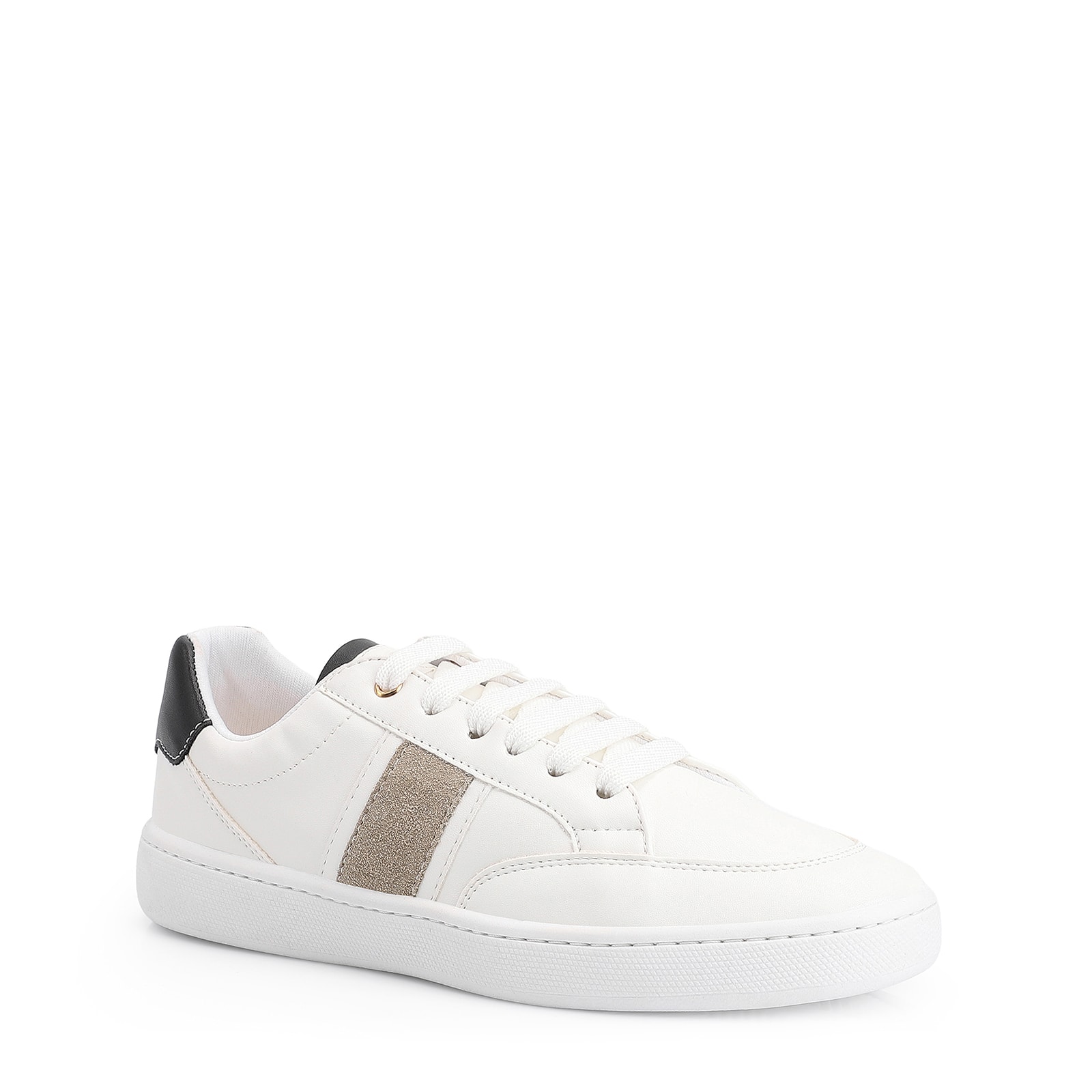 Tênis Alt Branco/Preto/Camurça Cinza