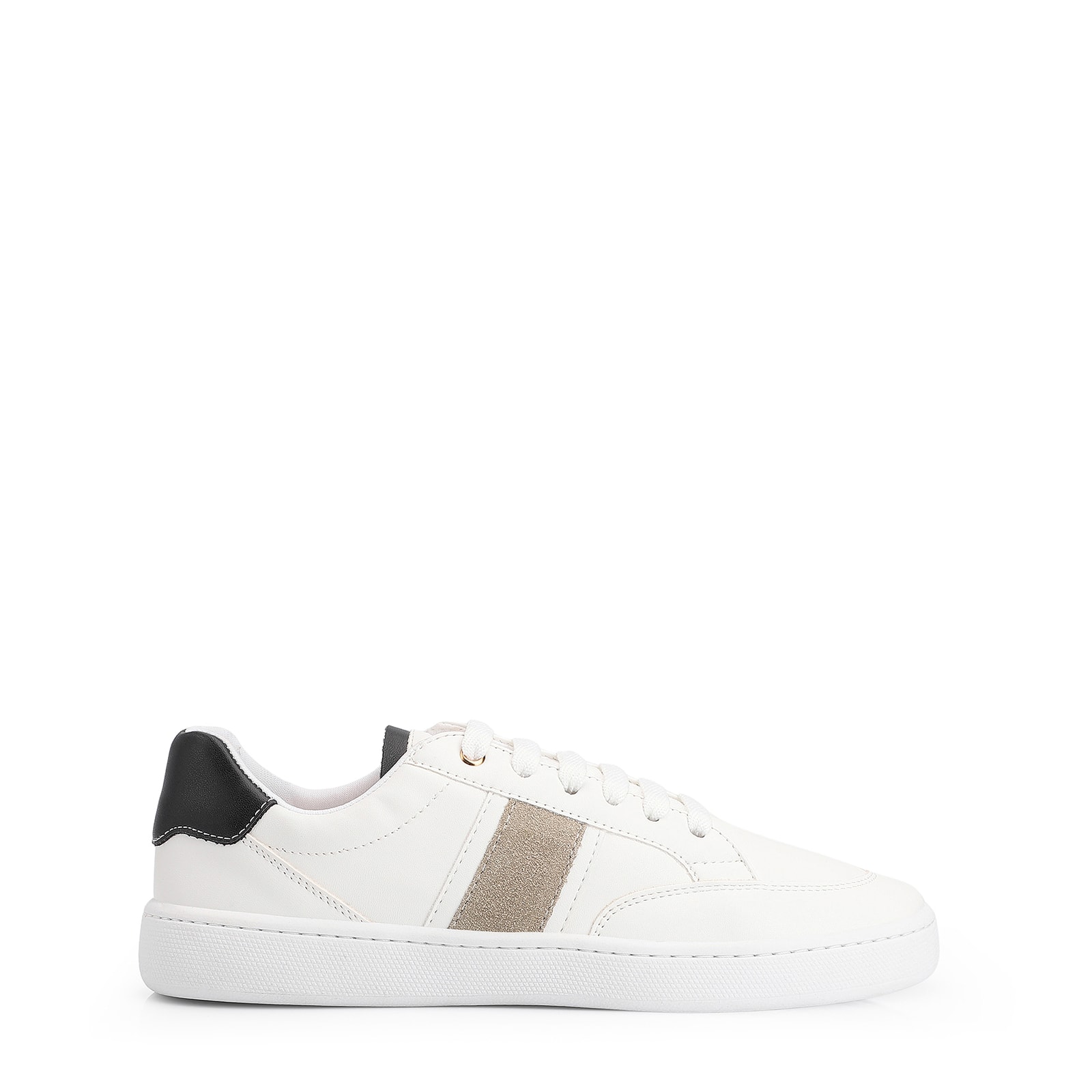 Tênis Alt Branco/Preto/Camurça Cinza