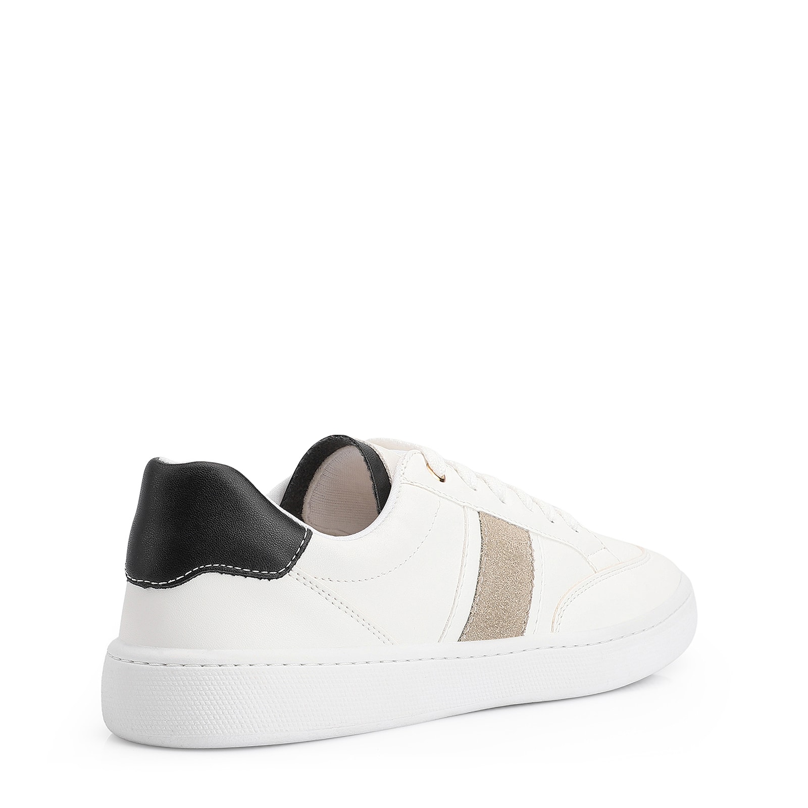 Tênis Alt Branco/Preto/Camurça Cinza