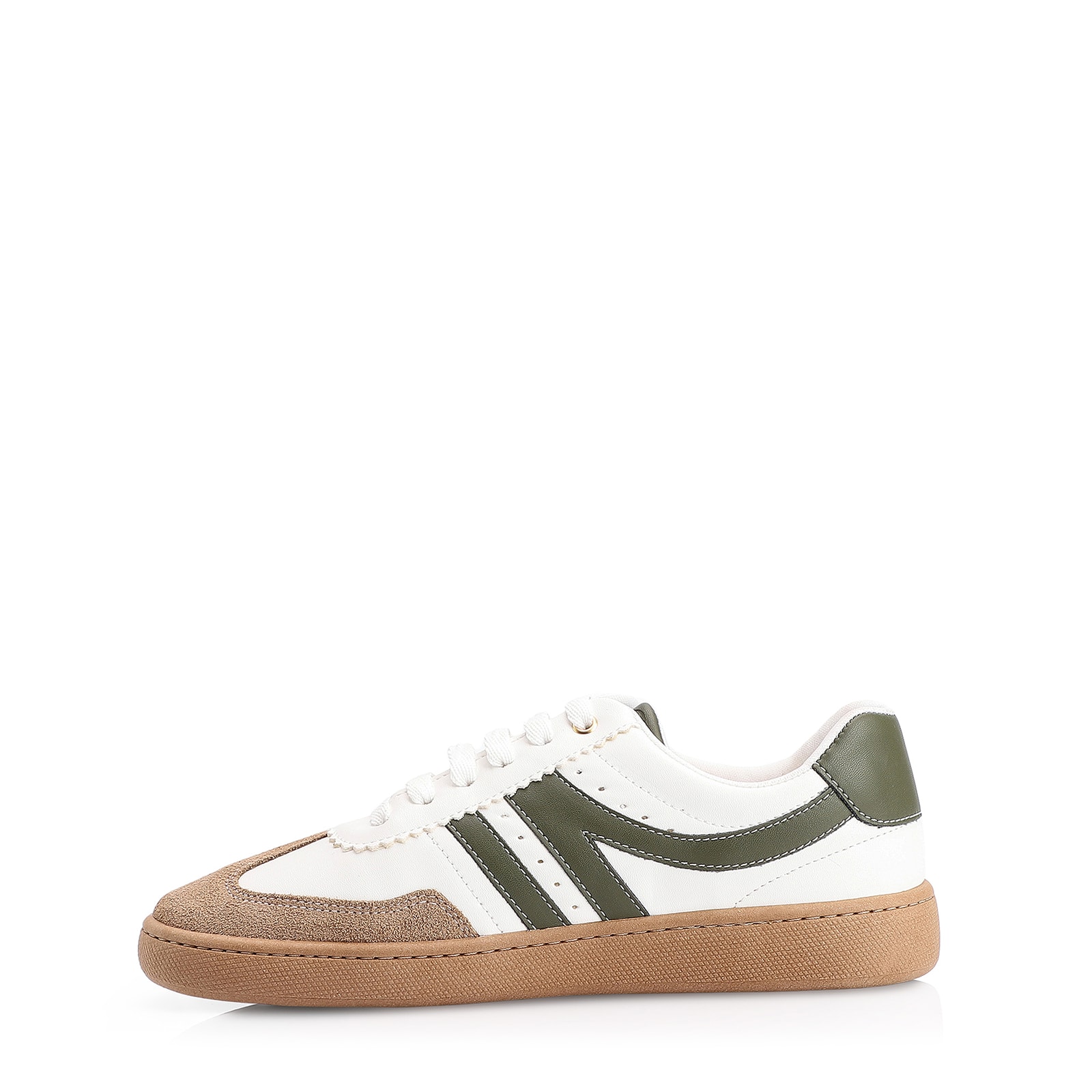 Tênis Alt Branco/Verde/Camurça Marrom