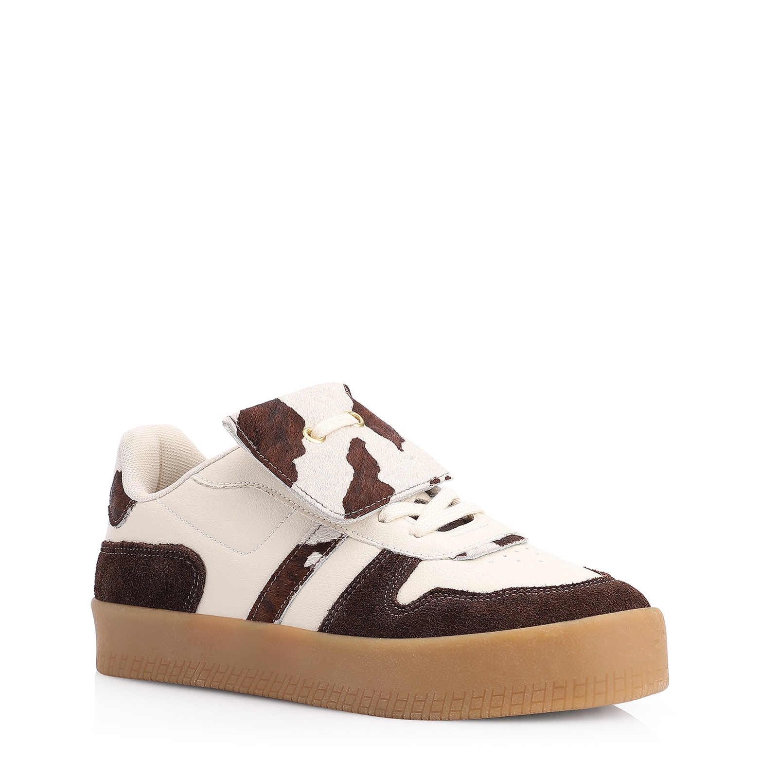 Tênis Alt Off White/Camurça Marrom/Couro Pelo Vaca