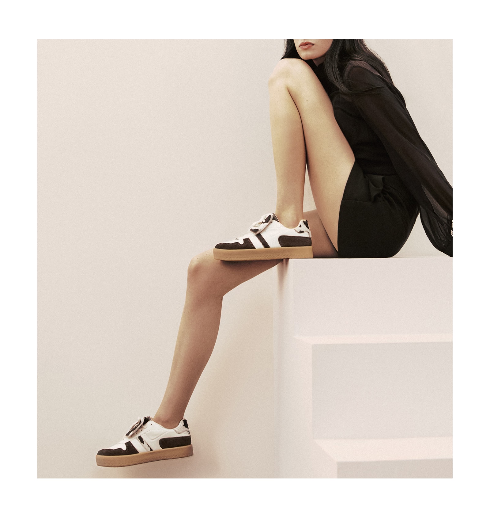 Tênis Alt Off White/Camurça Marrom/Couro Pelo Vaca