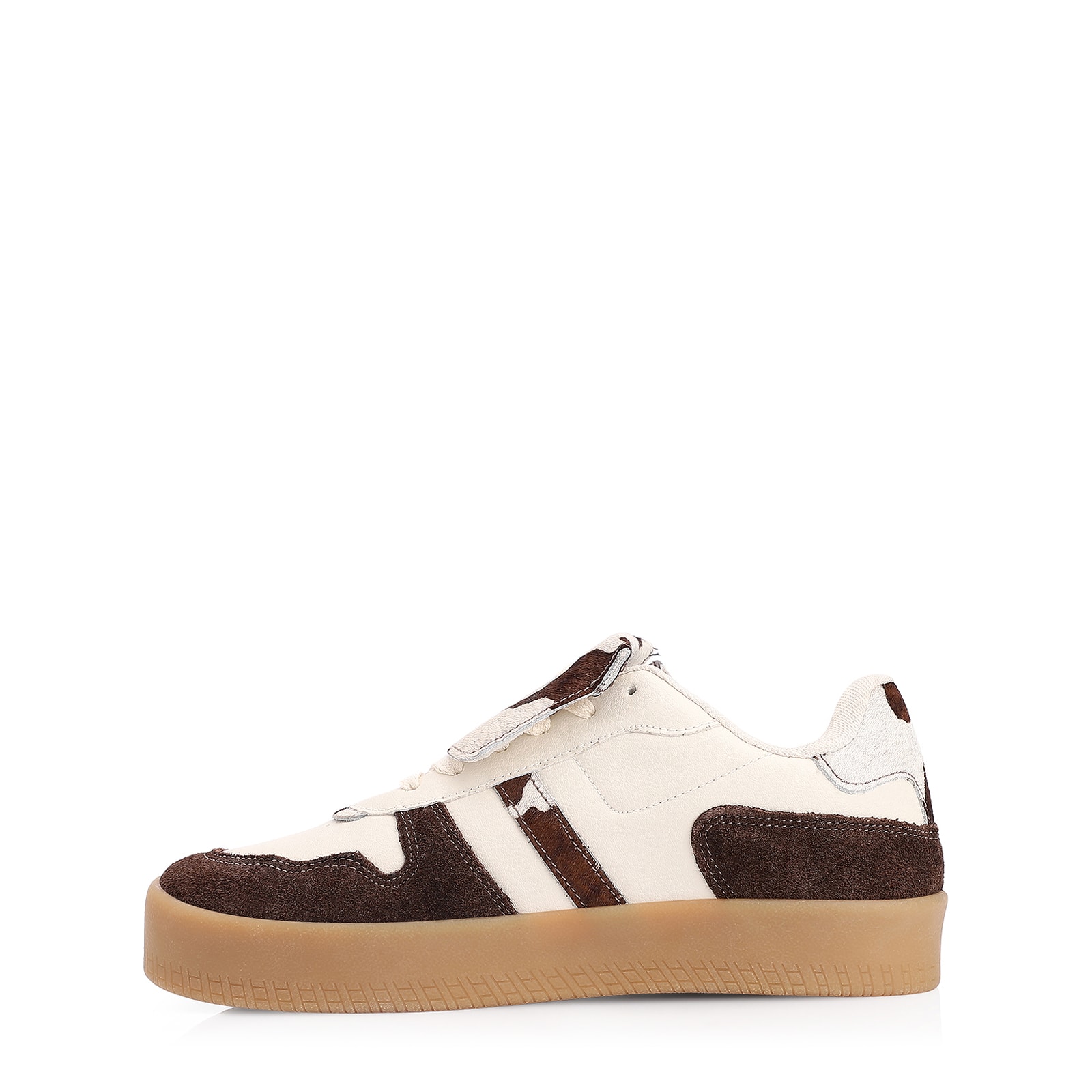 Tênis Alt Off White/Camurça Marrom/Couro Pelo Vaca