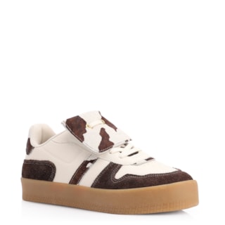 Alt Off White/Camurça Marrom/Couro Pelo Vaca