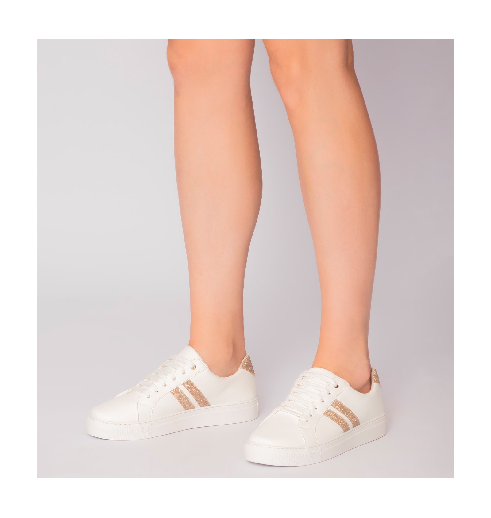 Tênis Branco/Glitter