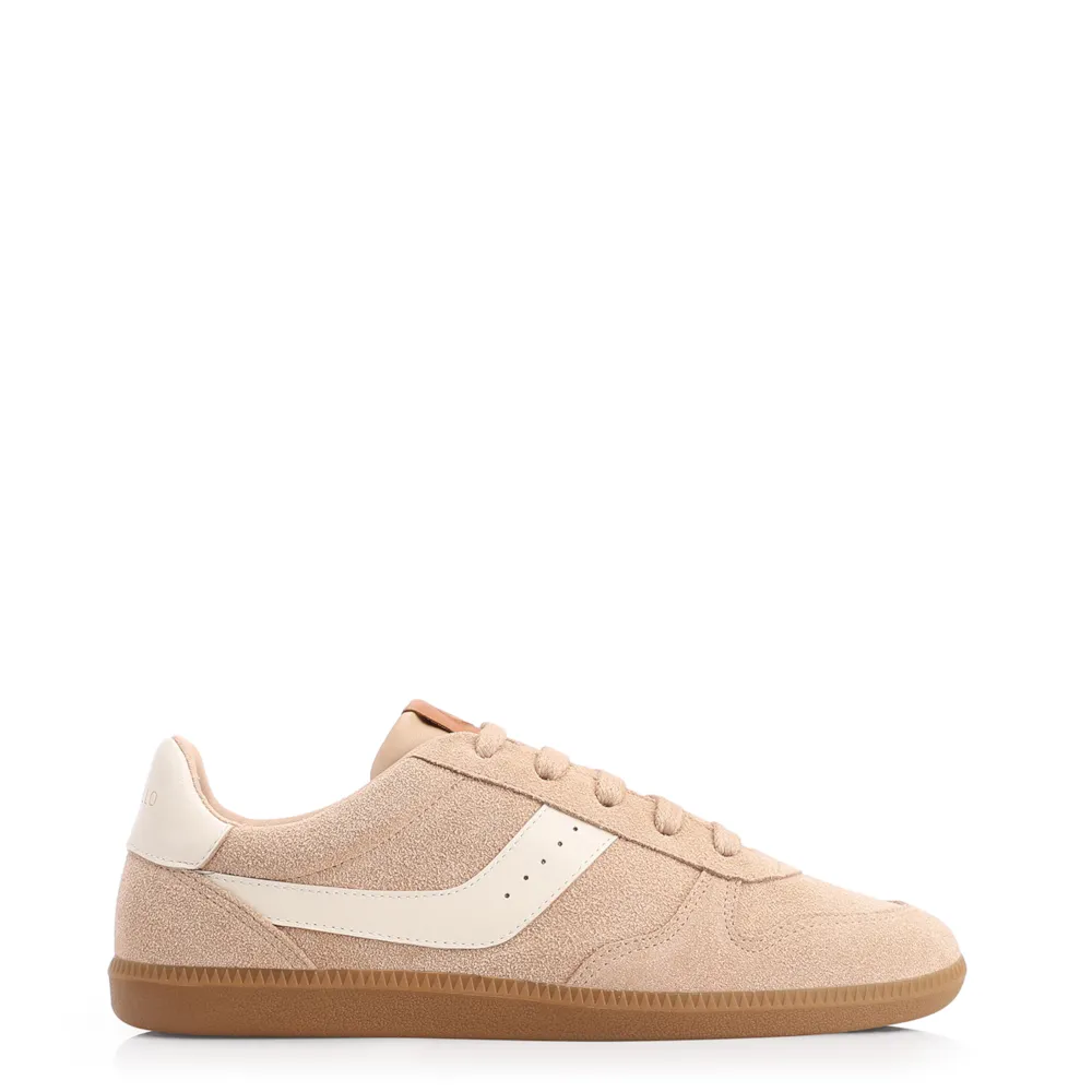 Tênis Couro Camurça Bege/Couro Off White - imagem 3