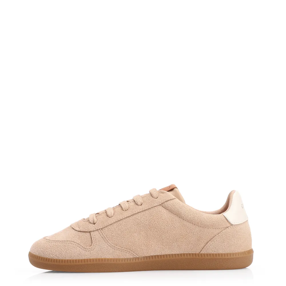Tênis Couro Camurça Bege/Couro Off White - imagem 5
