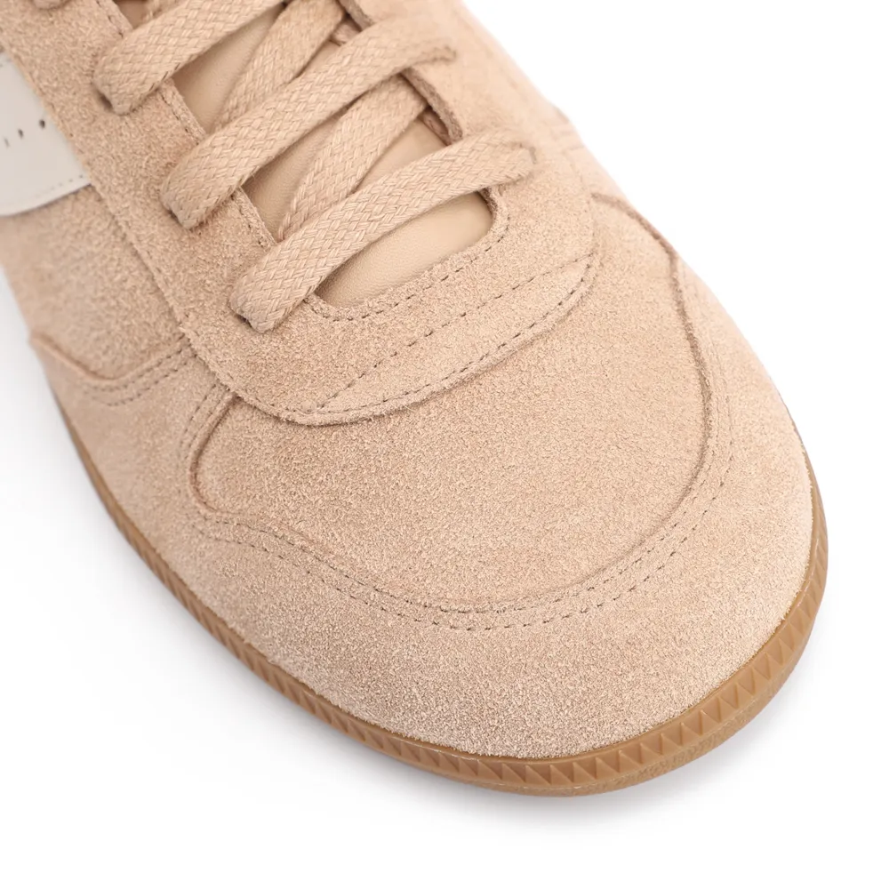 Tênis Couro Camurça Bege/Couro Off White - imagem 7