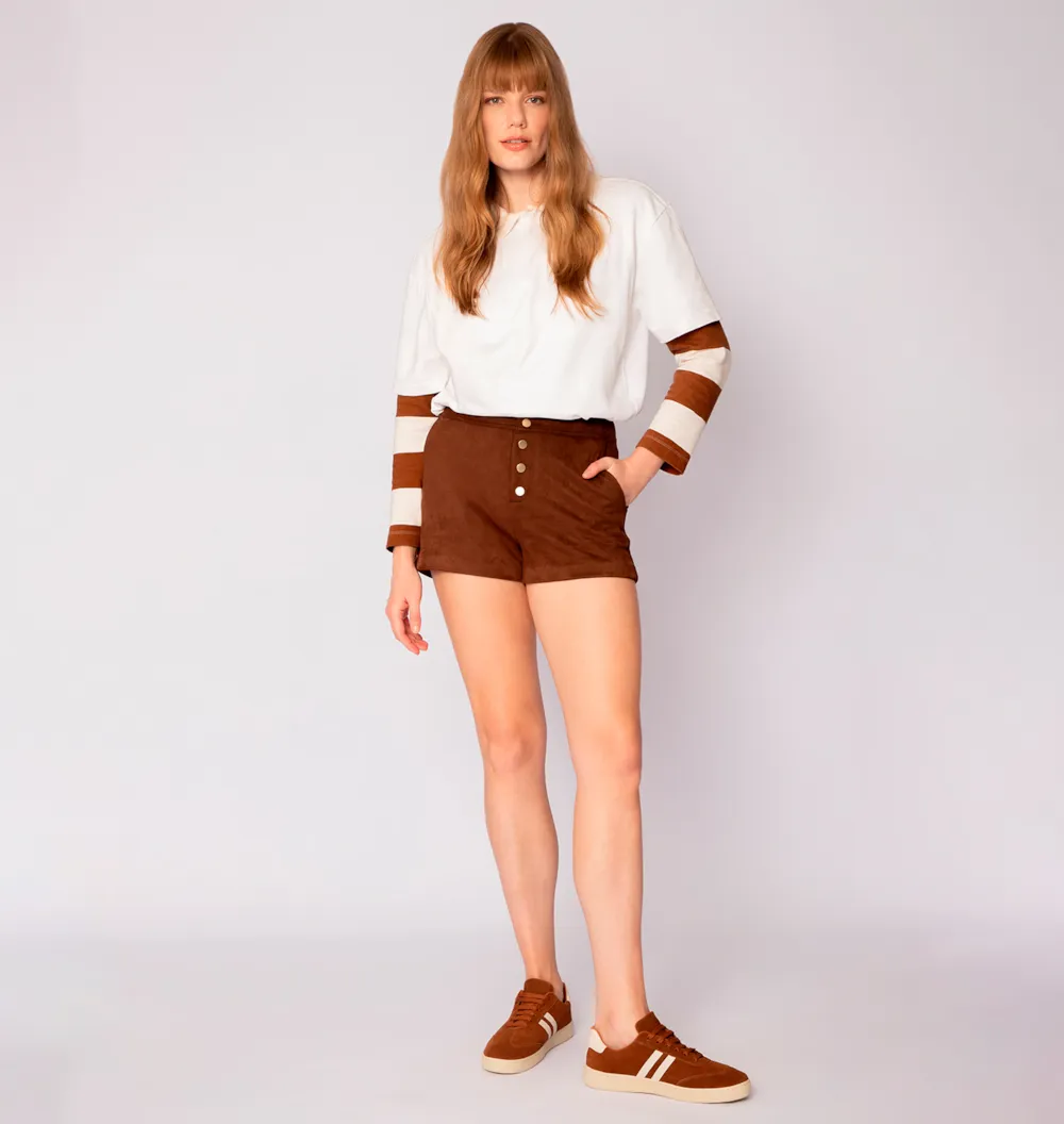 Tênis Couro Camurça Marrom/Alt Off White - imagem 9