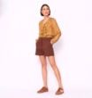 Tênis Couro Camurça Marrom/Couro Off White - imagem 9
