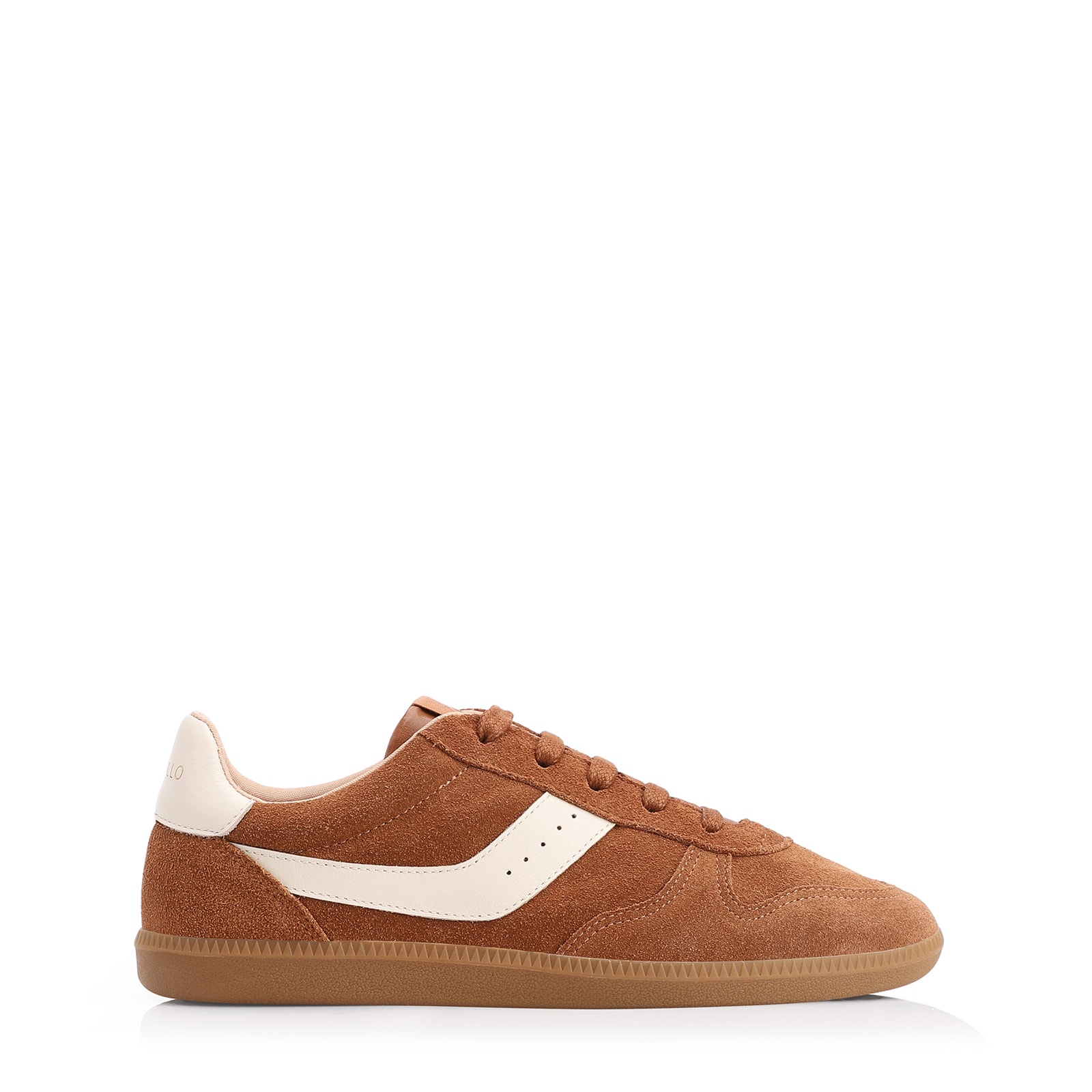 Tênis Couro Camurça Marrom/Couro Off White