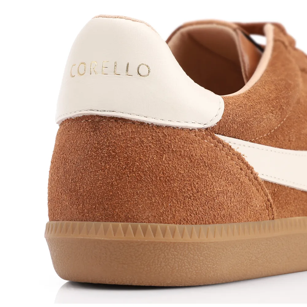 Tênis Couro Camurça Marrom/Couro Off White - imagem 8