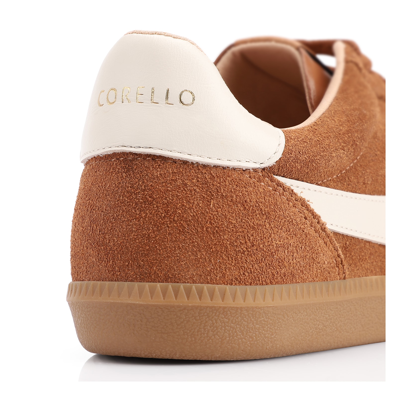 Tênis Couro Camurça Marrom/Couro Off White