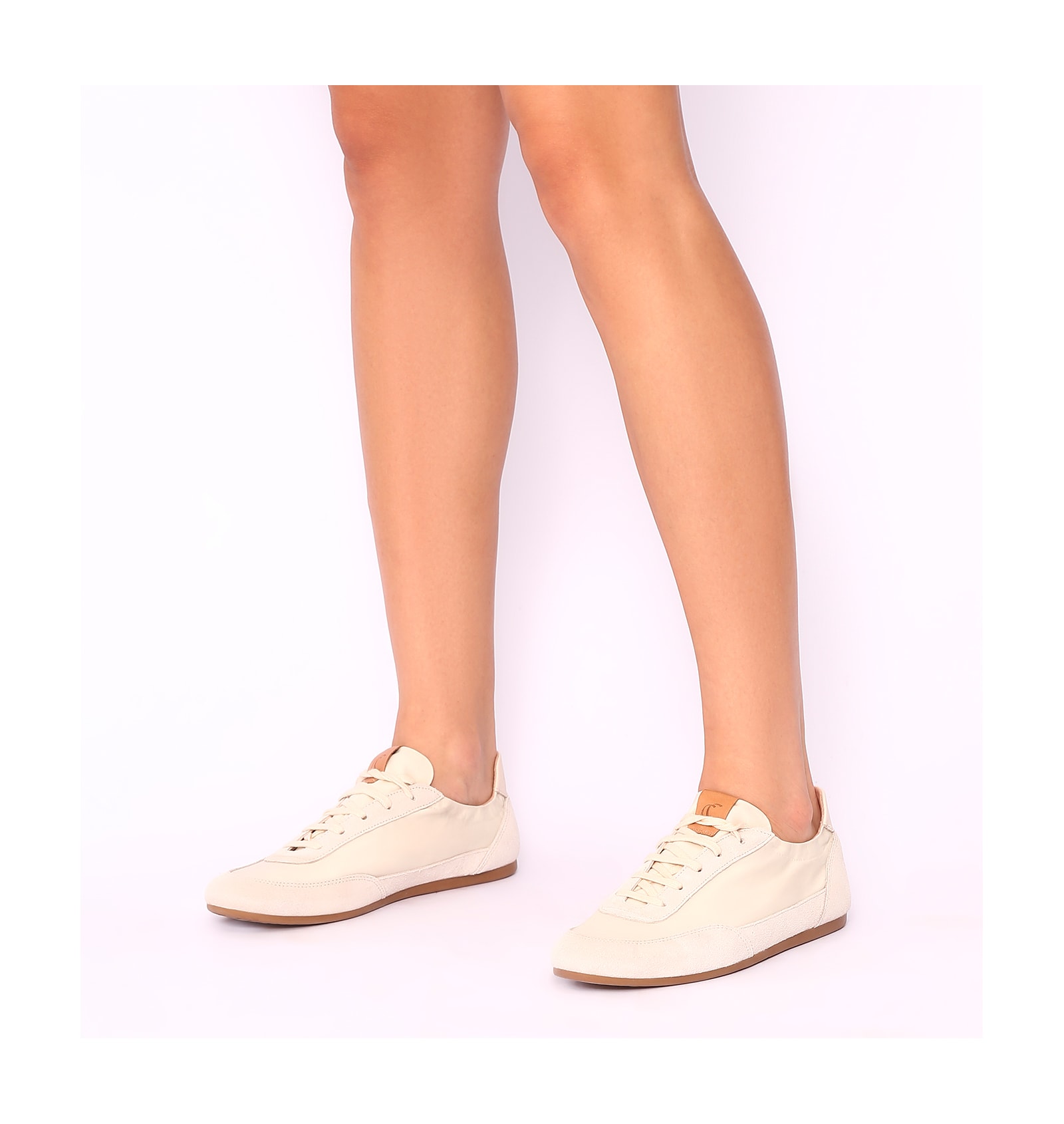 Tênis Couro Camurça/Nylon Off White