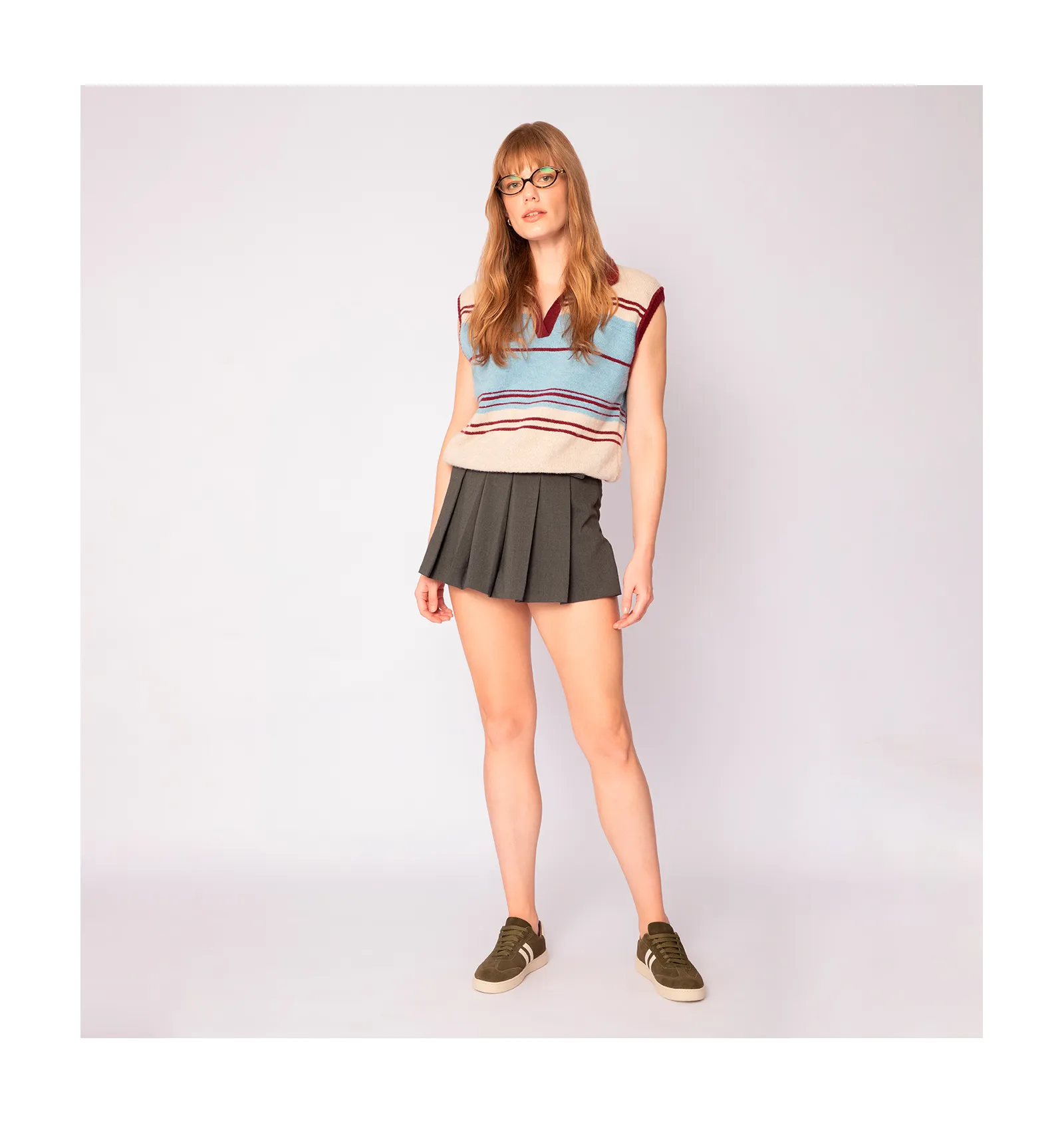 Tênis Couro Camurça Verde/Alt Off White