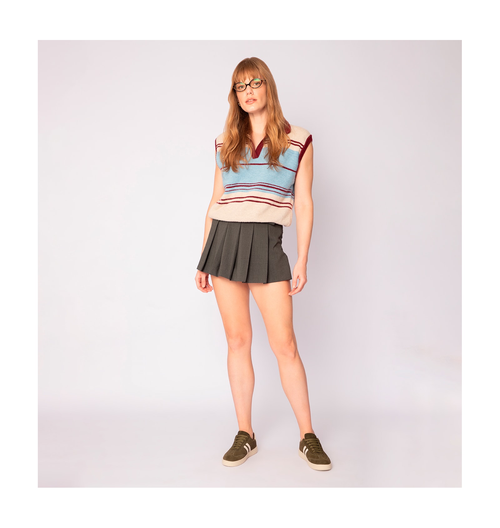Tênis Couro Camurça Verde/Alt Off White