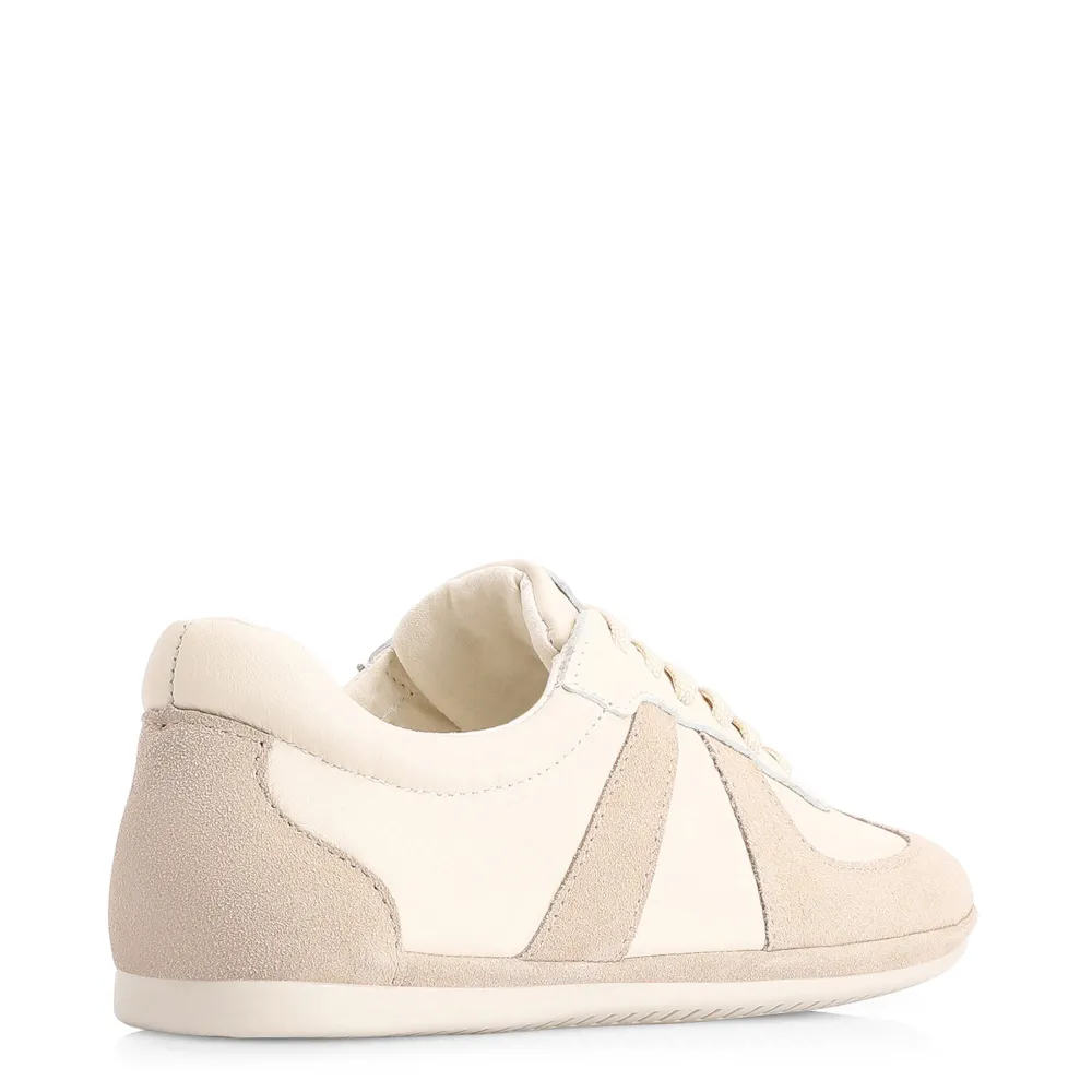 Tênis Couro Off White/Couro Camurça Cinza - imagem 4