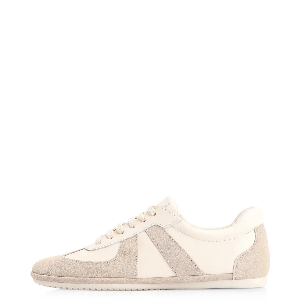 Tênis Couro Off White/Couro Camurça Cinza - imagem 5