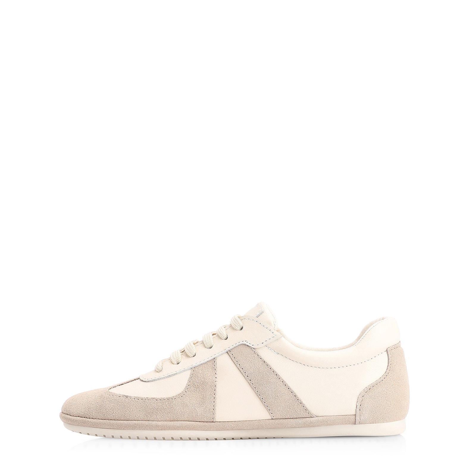 Tênis Couro Off White/Couro Camurça Cinza