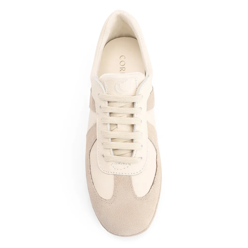 Tênis Couro Off White/Couro Camurça Cinza - imagem 6