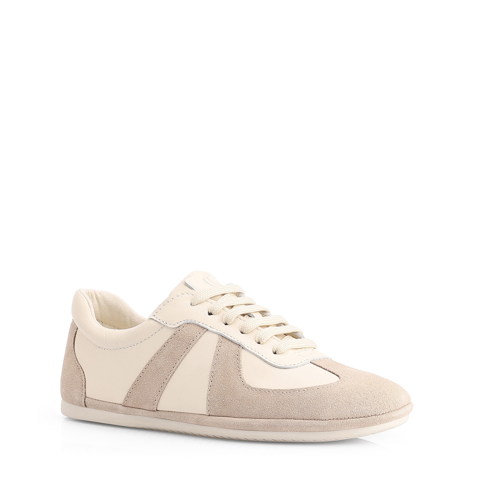 Tênis Couro Off White/Couro Camurça Cinza