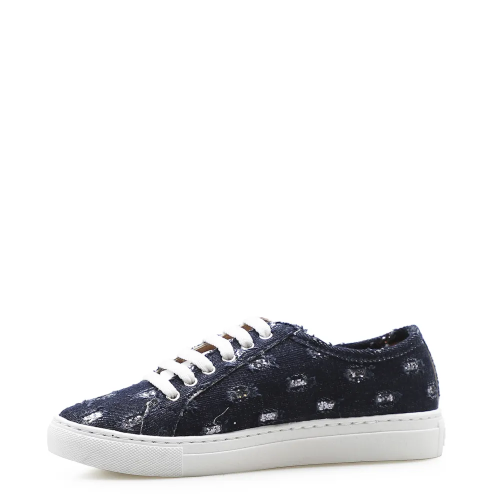 Tênis Feminino Tecido Jeans Azul - imagem 4