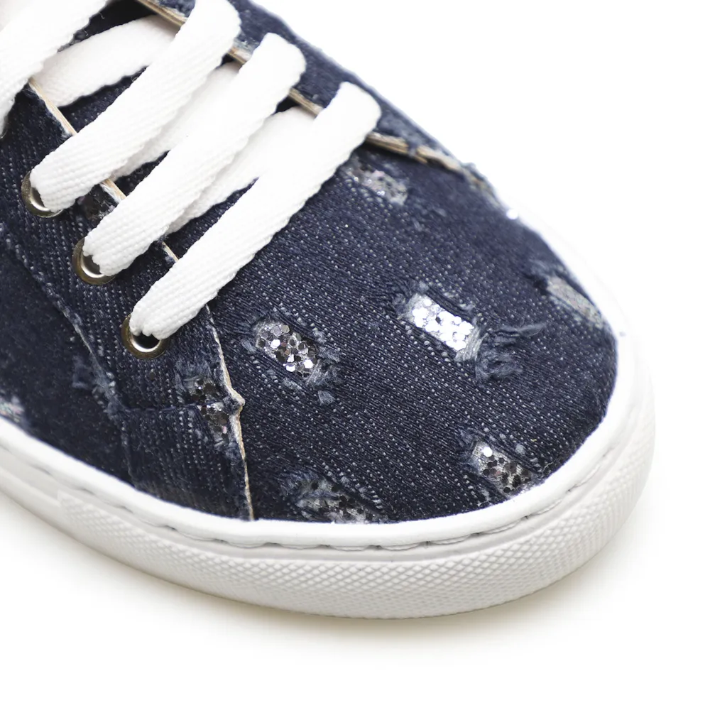 Tênis Feminino Tecido Jeans Azul - imagem 6