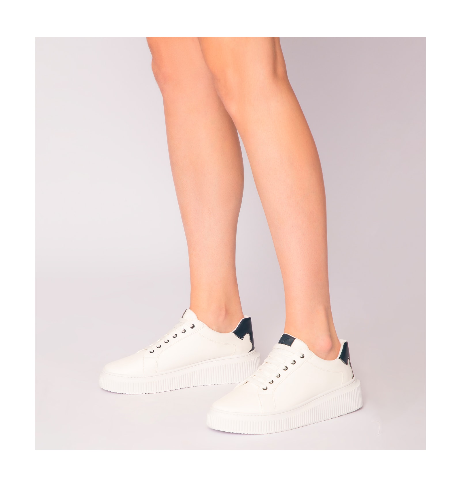 Tênis Flatform Alt Branco/Azul