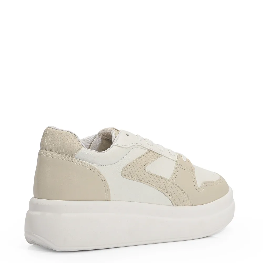 Tênis Flatform Alt Branco/Bege - imagem 3